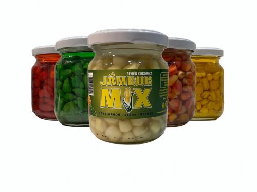 Jámbor Mix HARD CORN üveges kukorica 130g - Fehér/ízesített